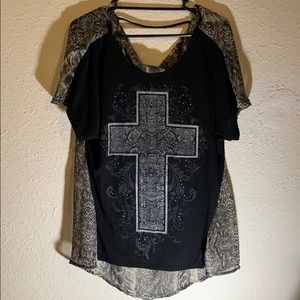 Ladies Sz 1X Black Top